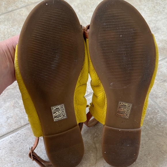 Miz Mooz Mustard Yellow Leather Sandals - Picture 3 of 3